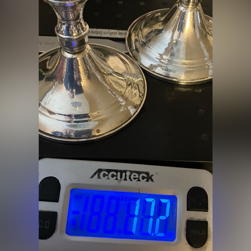 Mid Century Duchin Creation Sterling Silver Weighted Candlestick Holders - Picture 4 of 4